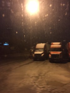 Snow is really coming down now.  