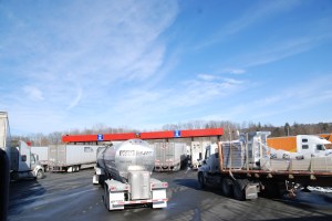 Stopping to get gas.