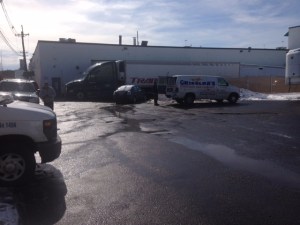 Alley Greg had to pull in to and park.  