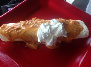 Dinner tonight.  Chicken burritos.