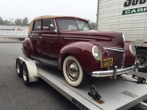 Cool car parked beside us at rest area.  